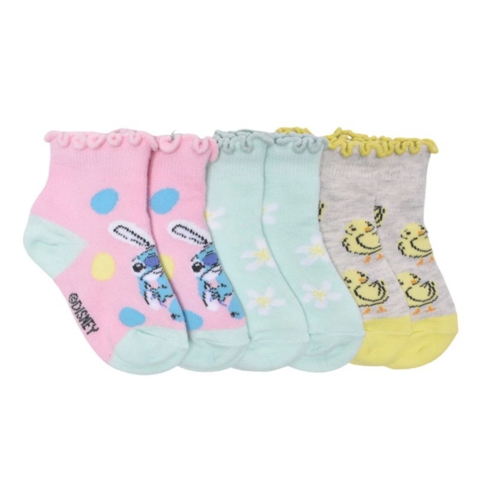 *NWT* Disney Stitch Easter Toddler Ankle Socks 3pk Size 2T-3T